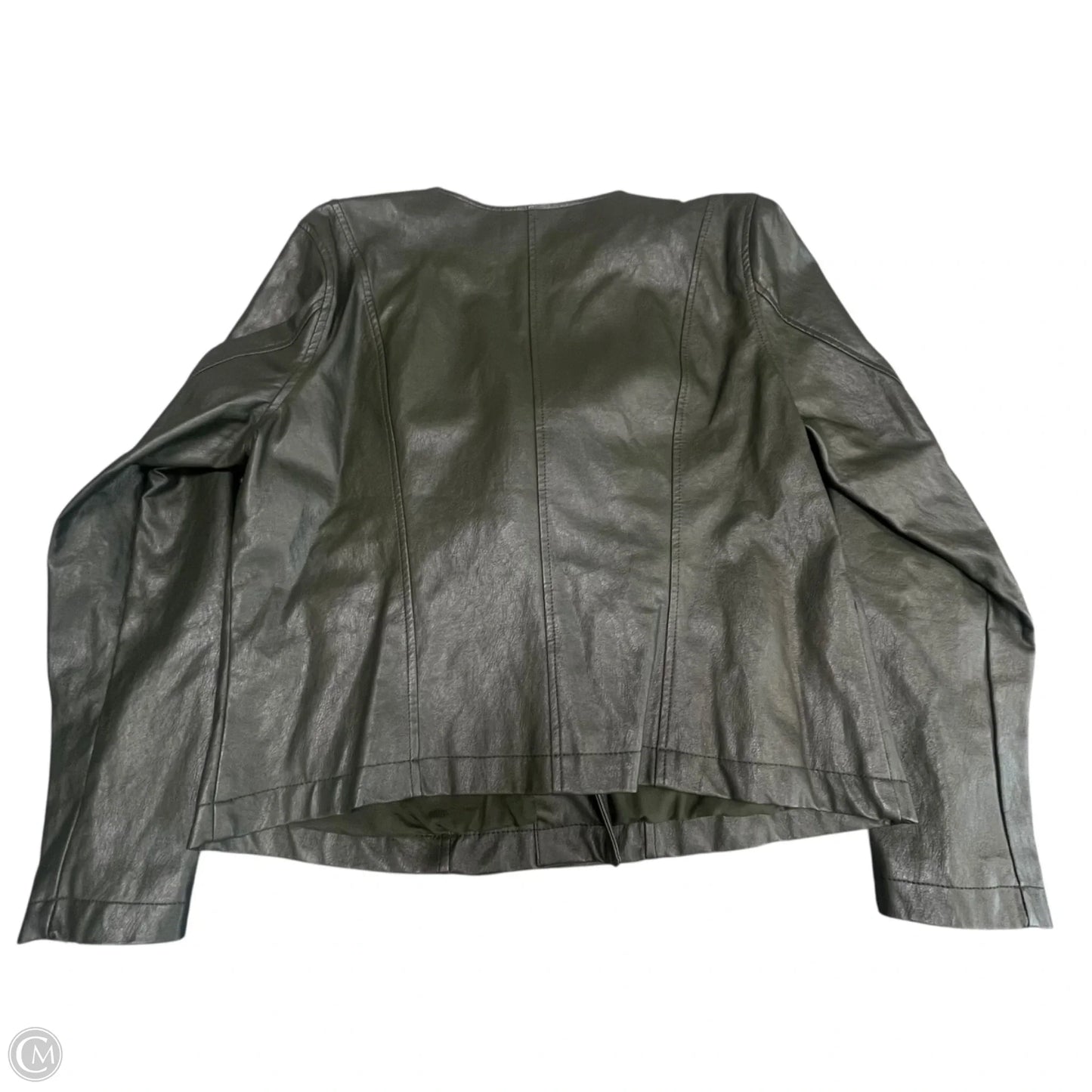 Jacket Moto By Loft In Green, Size: 14