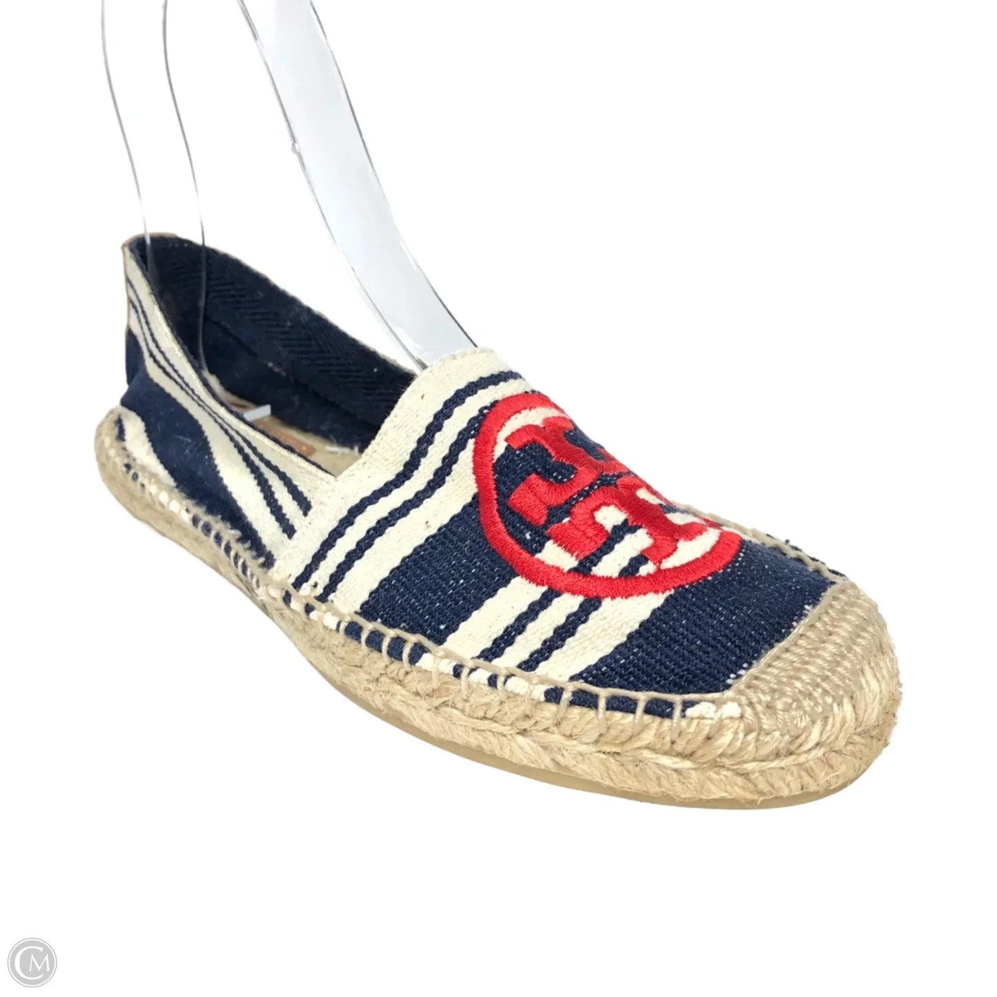 Shoes Designer By Tory Burch In Blue & Tan, Size: 5