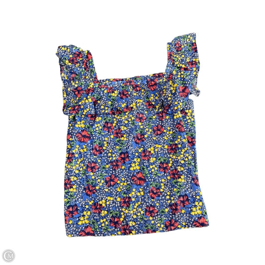 Top Sleeveless By Ann Taylor In Blue & Pink, Size: S