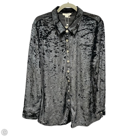 Top Long Sleeve By Simply Noelle In Black, Size: L
