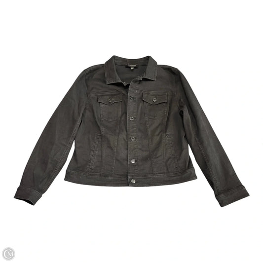 Jacket Denim By Talbots In Black Denim, Size: L