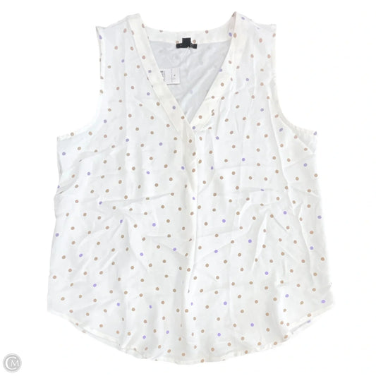 Top Sleeveless By Ann Taylor In White, Size: S