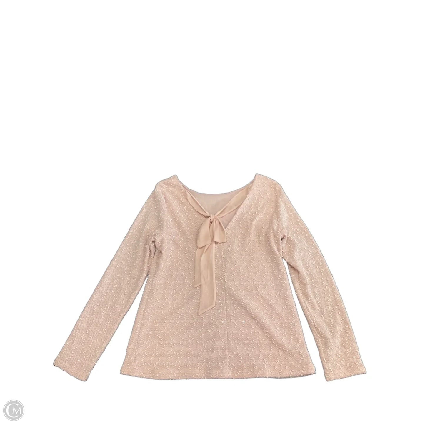 Top Long Sleeve By Jennifer Lopez In Peach, Size: Xl