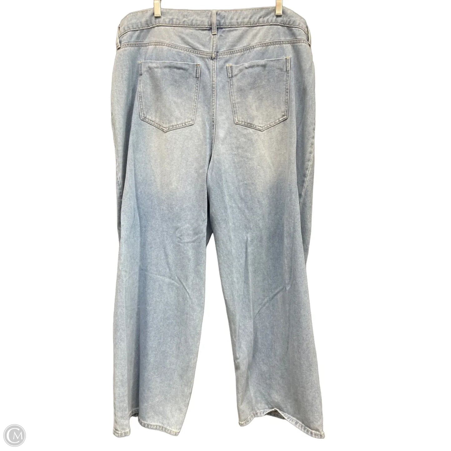 Jeans Wide Leg By Wonderly In Blue Denim, Size: 18