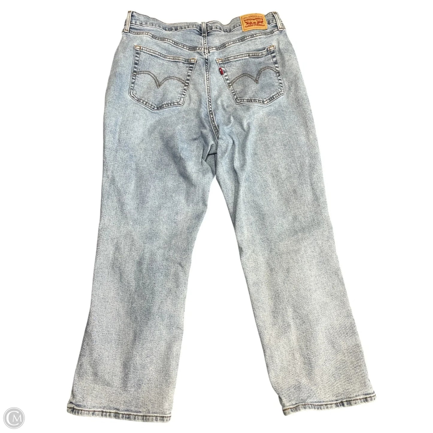 Jeans Straight By Levis In Blue Denim, Size: 18
