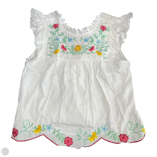 Top Sleeveless By Shein In White, Size: 12