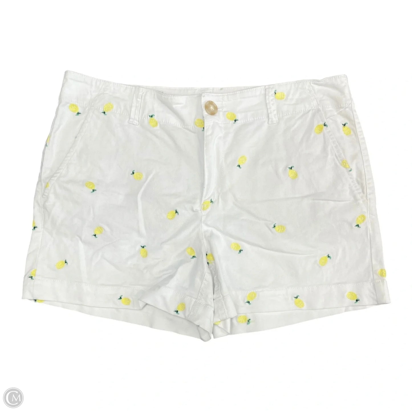 Shorts By Loft In White & Yellow, Size: 4