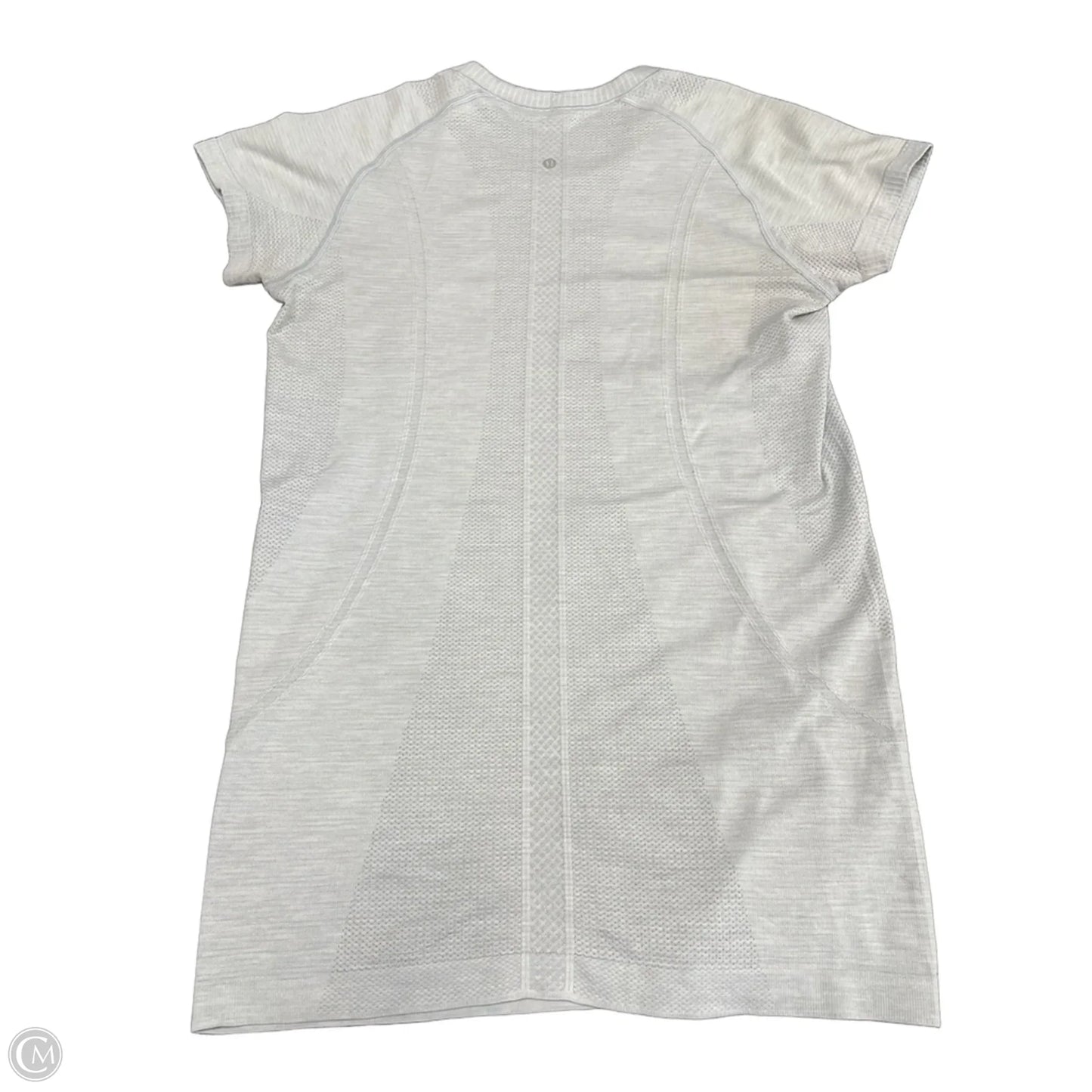 Athletic Top Short Sleeve By Lululemon In Grey, Size: 8