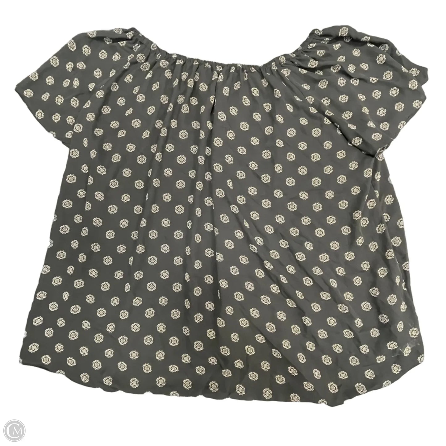 Top Short Sleeve By Vince Camuto In Black & Cream, Size: L
