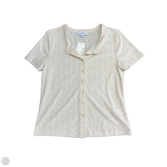 Top Short Sleeve By Evereve In Cream, Size: S