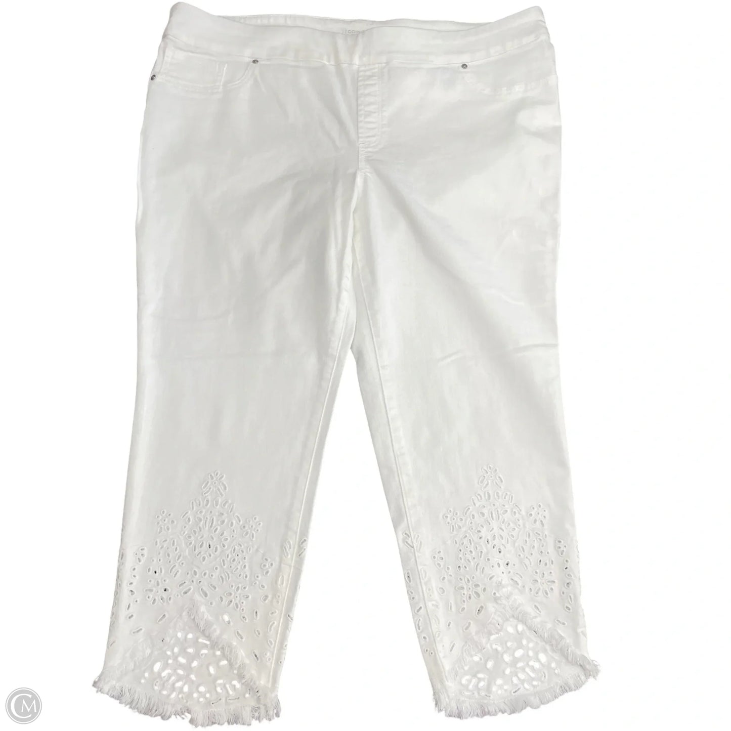 Jeans Jeggings By Chicos In White, Size: 18