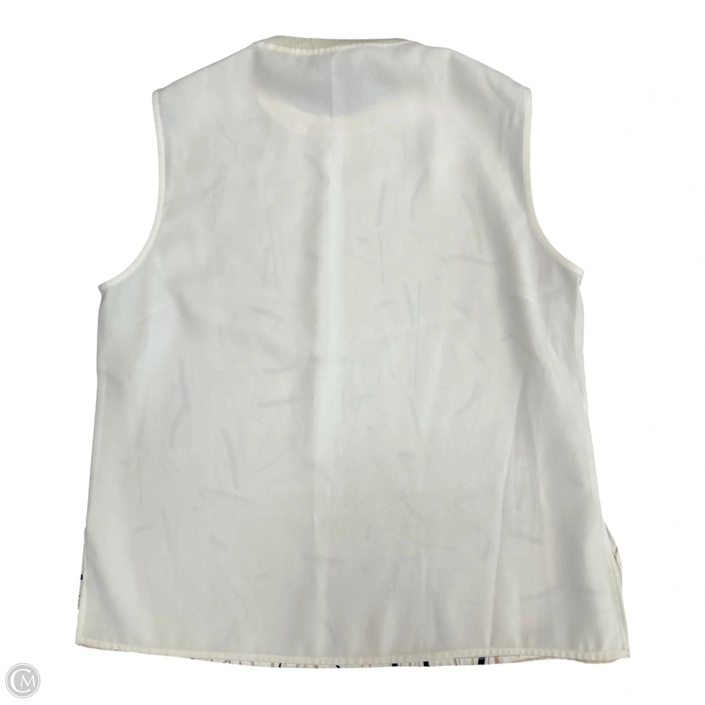 Top Sleeveless By St. John In Ivory, Size: L