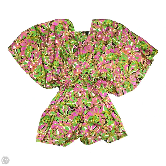 Romper By Aakaa In Green & Pink, Size: S