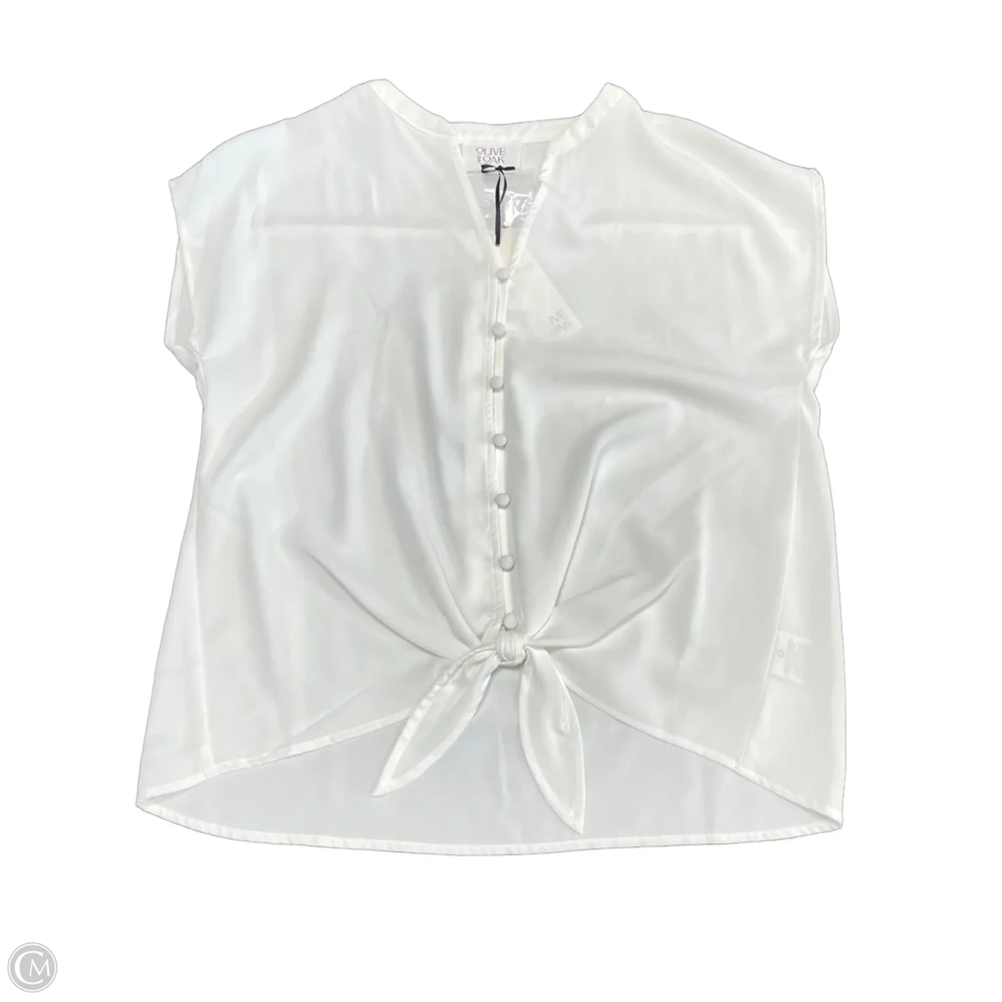 Top Short Sleeve By Olive And Oak In White, Size: S
