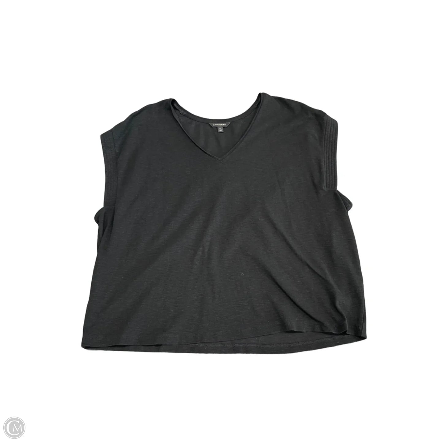 Top Short Sleeve By Banana Republic In Black, Size: Xl