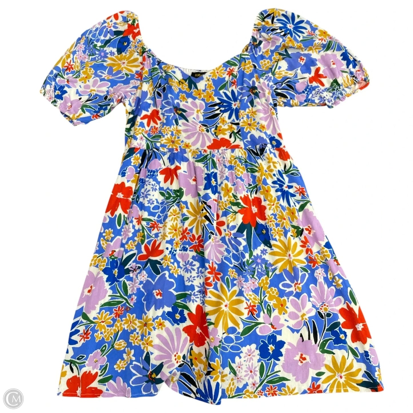 Dress Casual Short By Sugar Lips In Floral Print, Size: L