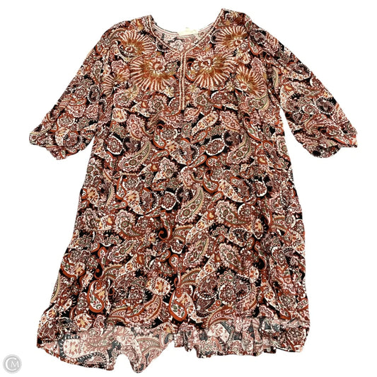 Dress Casual Short By Nurture In Black & Brown, Size: 3x