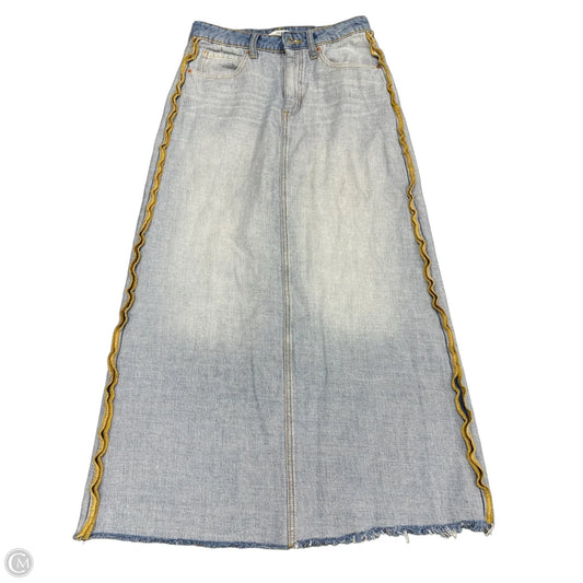Skirt Midi By Forever 21 In Blue Denim, Size: M