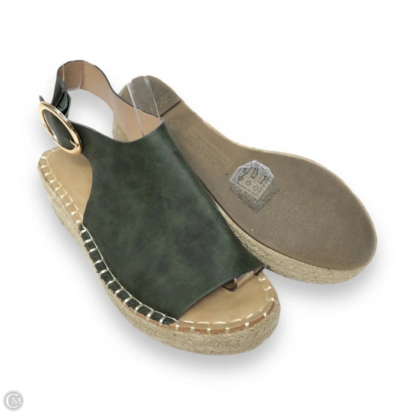 Sandals Heels Wedge By Catherine Malandrino In Green, Size: 7