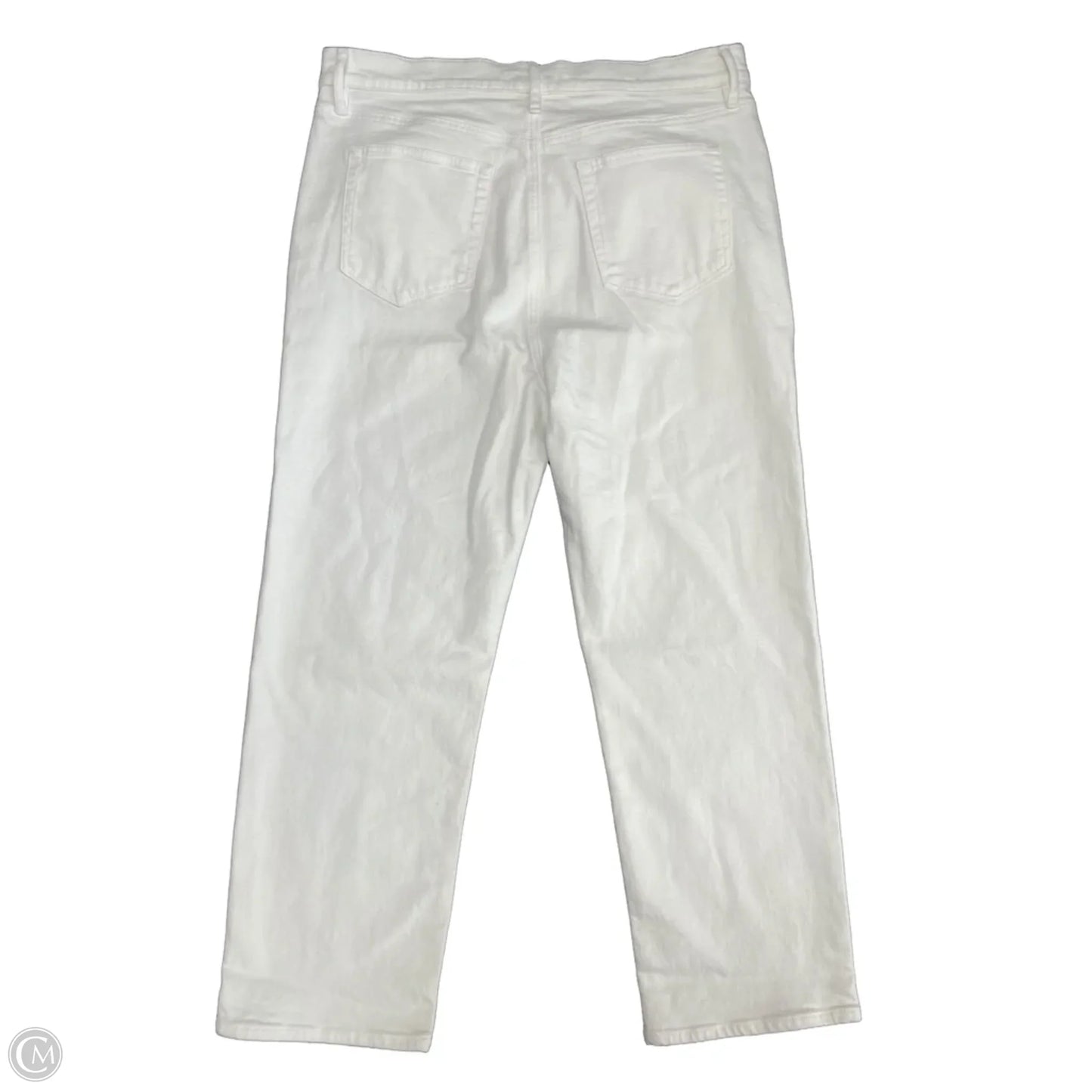 Jeans Straight By Loft In White Denim, Size: 14