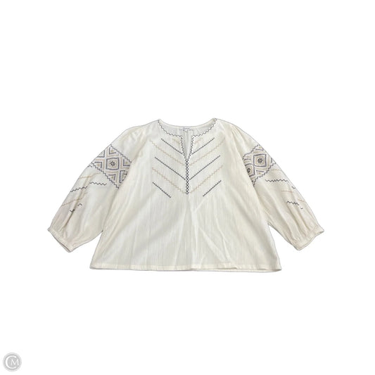 Top Long Sleeve By Madewell In Cream, Size: S