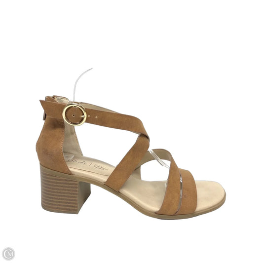 Sandals Heels Block By Life Stride In Brown, Size: 8