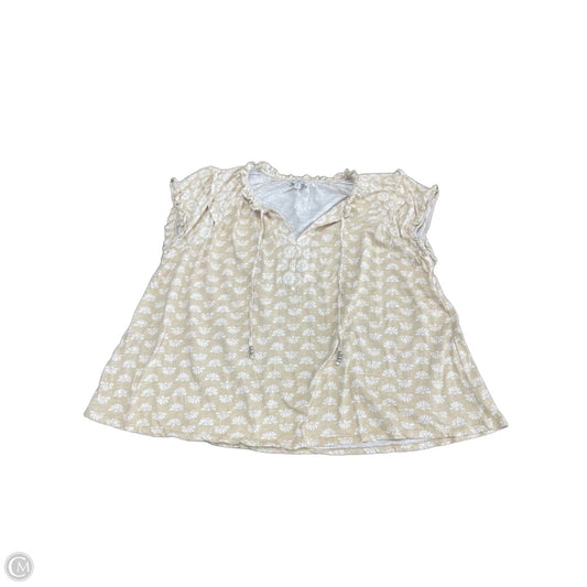 Top Short Sleeve By Wonderly In Cream, Size: 2x