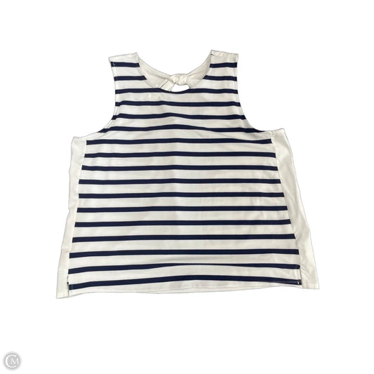 Top Sleeveless By Crown And Ivy In Blue & White, Size: Xxl