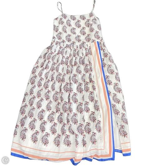 Dress Casual Midi By Banana Republic In Blue & Red & White, Size: 2