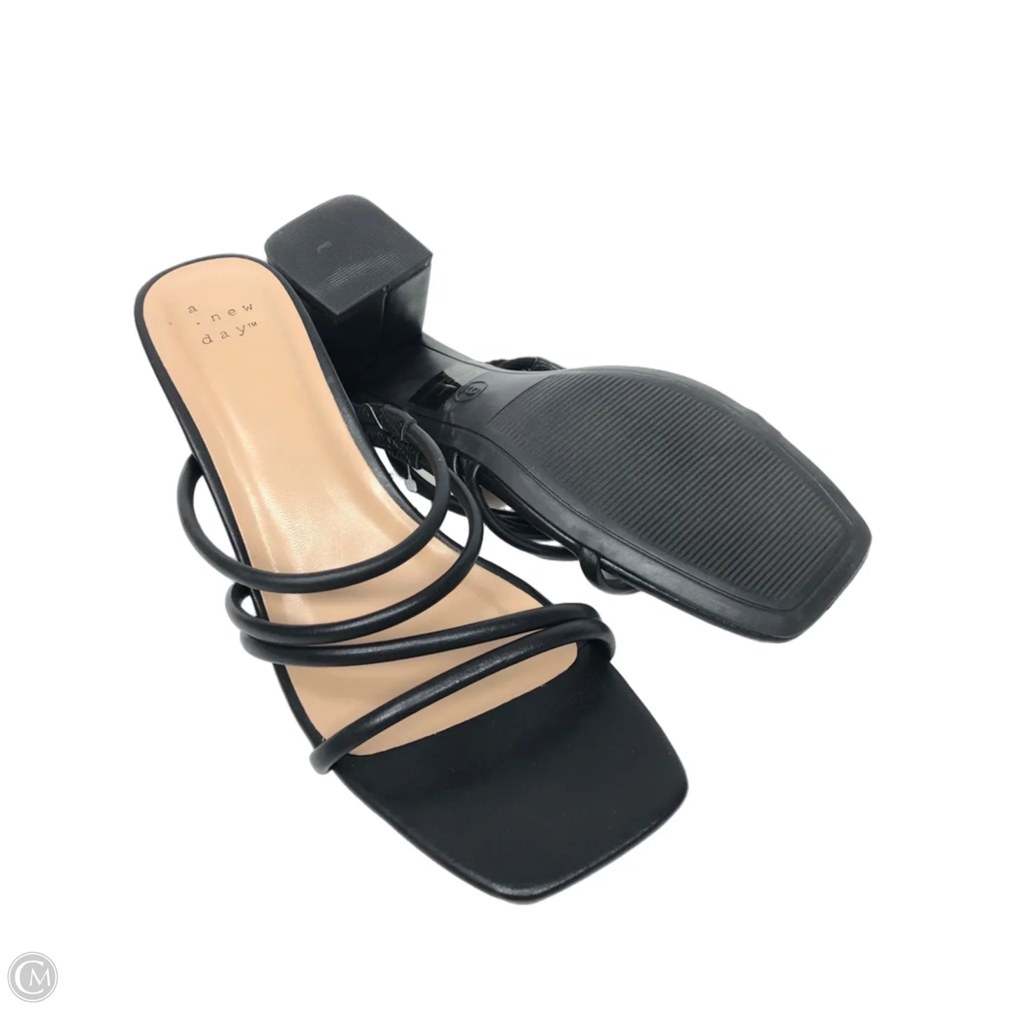 Sandals Heels Block By A New Day In Black, Size: 9