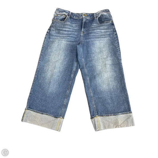 Jeans Straight By Talbots In Blue Denim, Size: 16