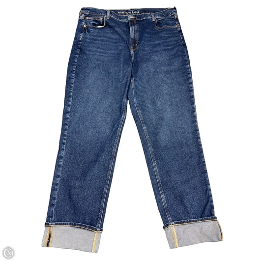 Jeans Straight By American Eagle In Blue Denim, Size: 20