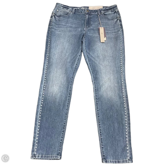 Jeans Skinny By Jennifer Lopez In Blue Denim, Size: 14