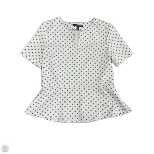 Top Short Sleeve By Banana Republic In Black & White, Size: Xs