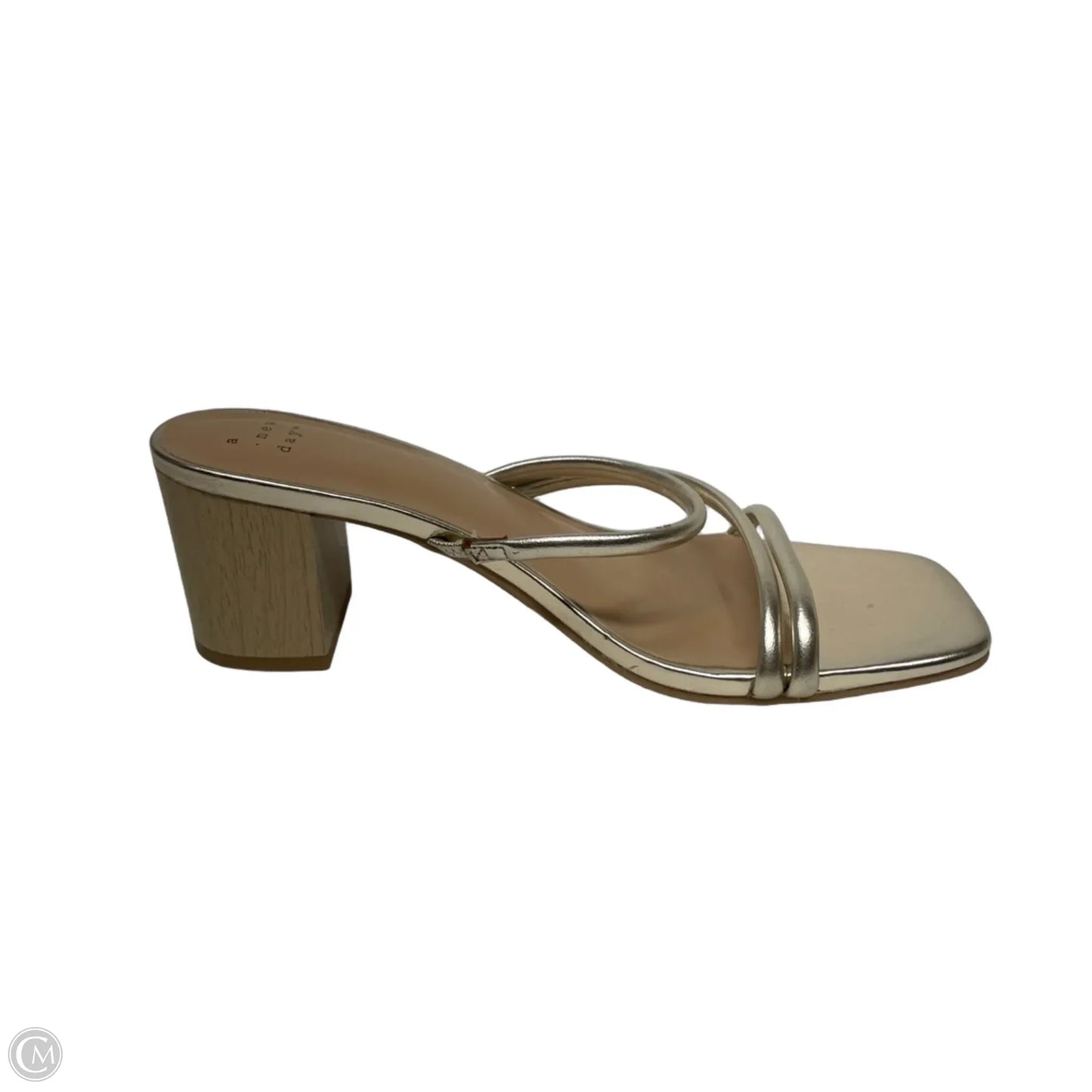 Sandals Heels Block By A New Day In Gold, Size: 8