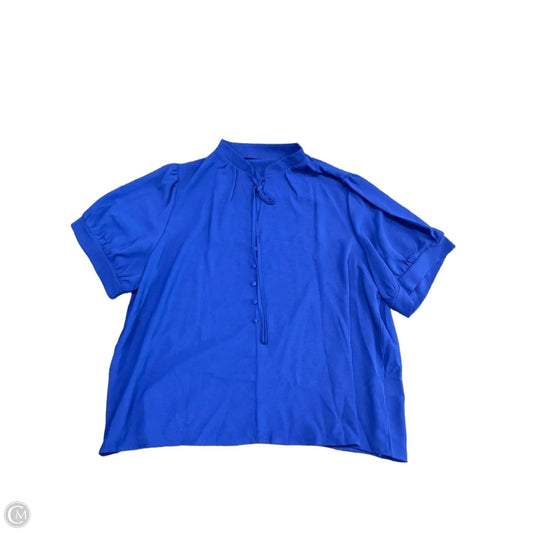 Top Short Sleeve By Shein In Blue, Size: 2x