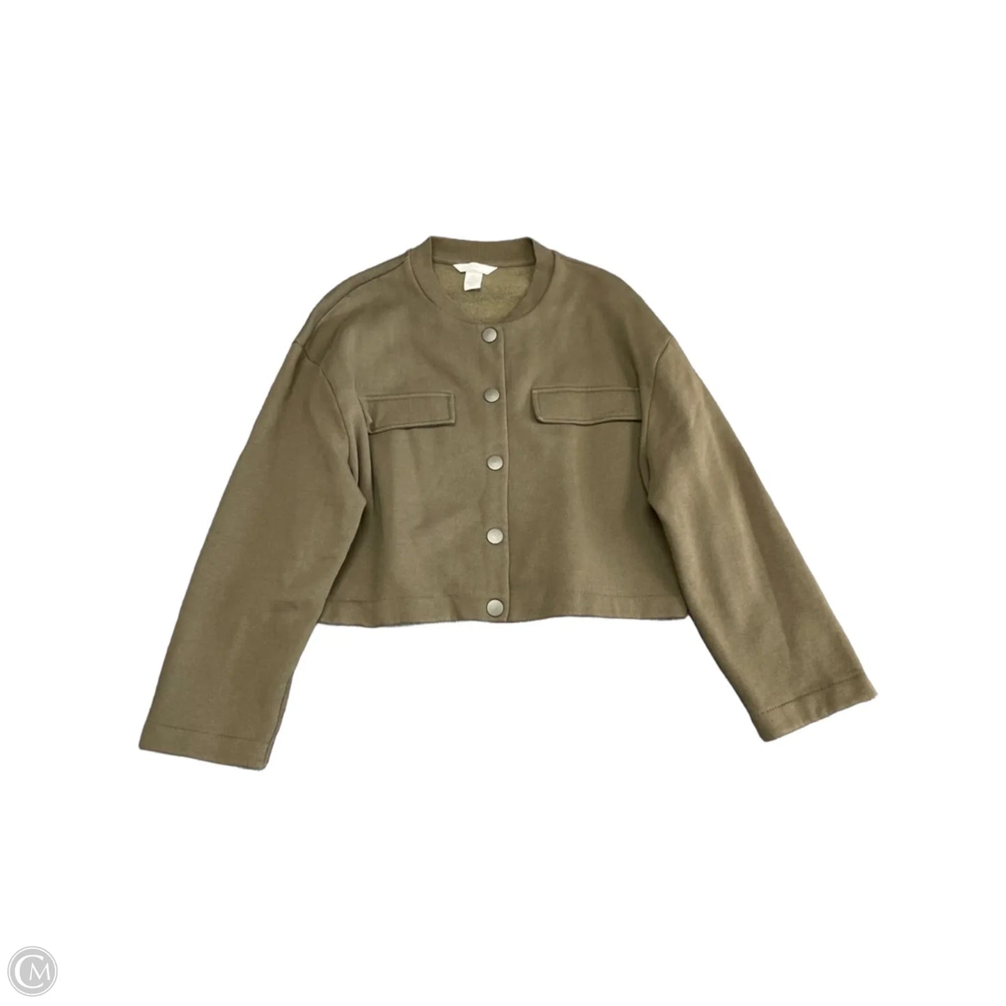Jacket Shirt By H&m In Green, Size: L