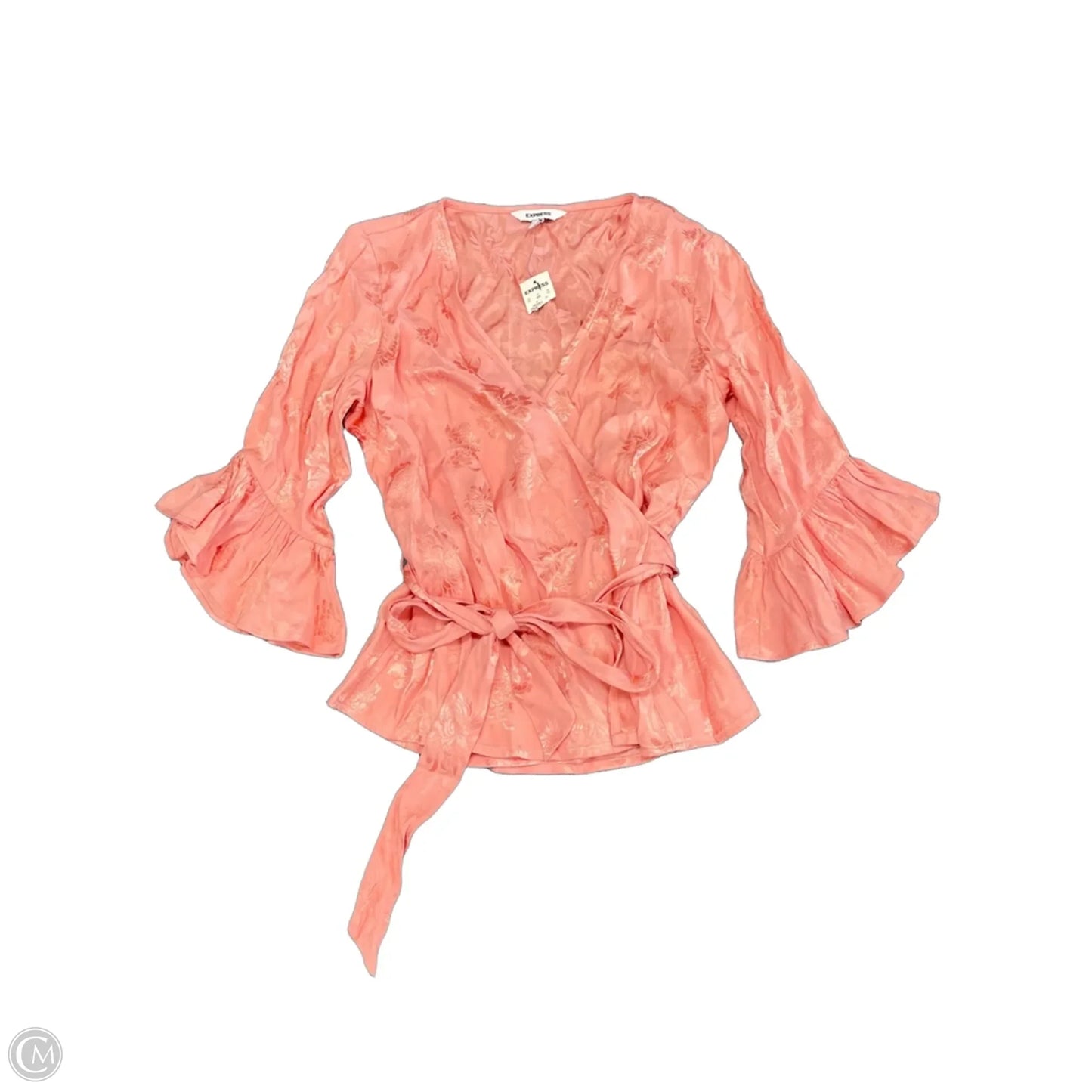 Top Long Sleeve By Express In Pink, Size: Xs