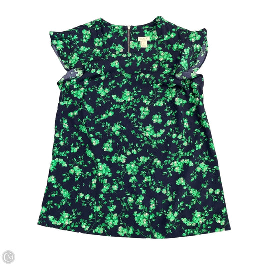 Top Short Sleeve By J. Crew In Blue & Green, Size: 6