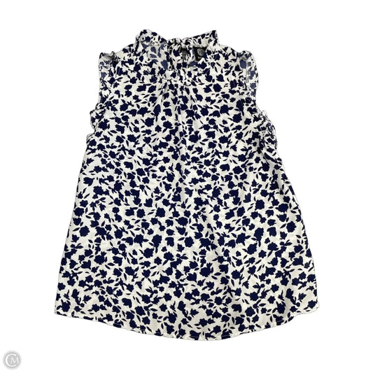 Top Sleeveless By Bobeau In Blue & White, Size: M