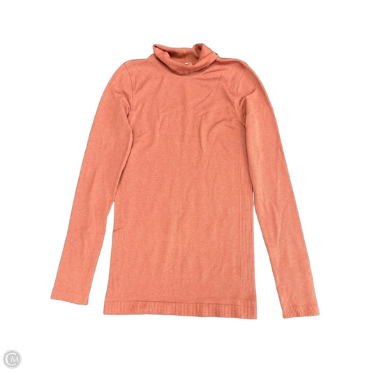 Athletic Top Long Sleeve Collar By Lululemon In Mauve, Size: S
