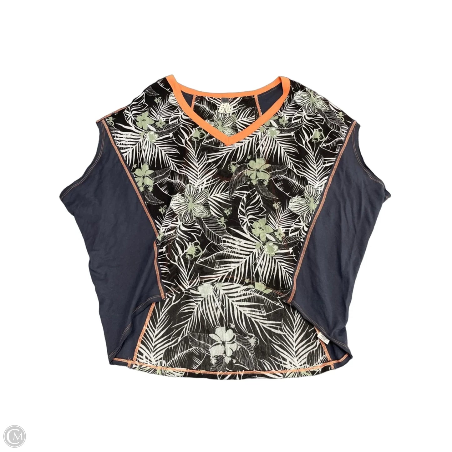 Top Short Sleeve By We The Free In Grey & Orange, Size: M