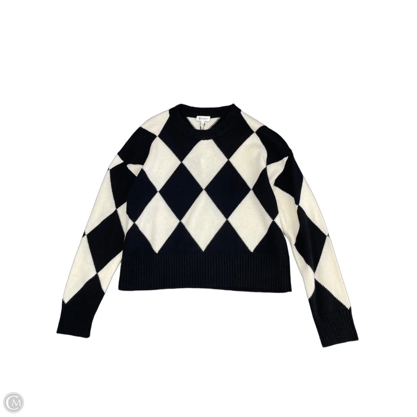 Sweater Cashmere By Cmb In Black & White, Size: L