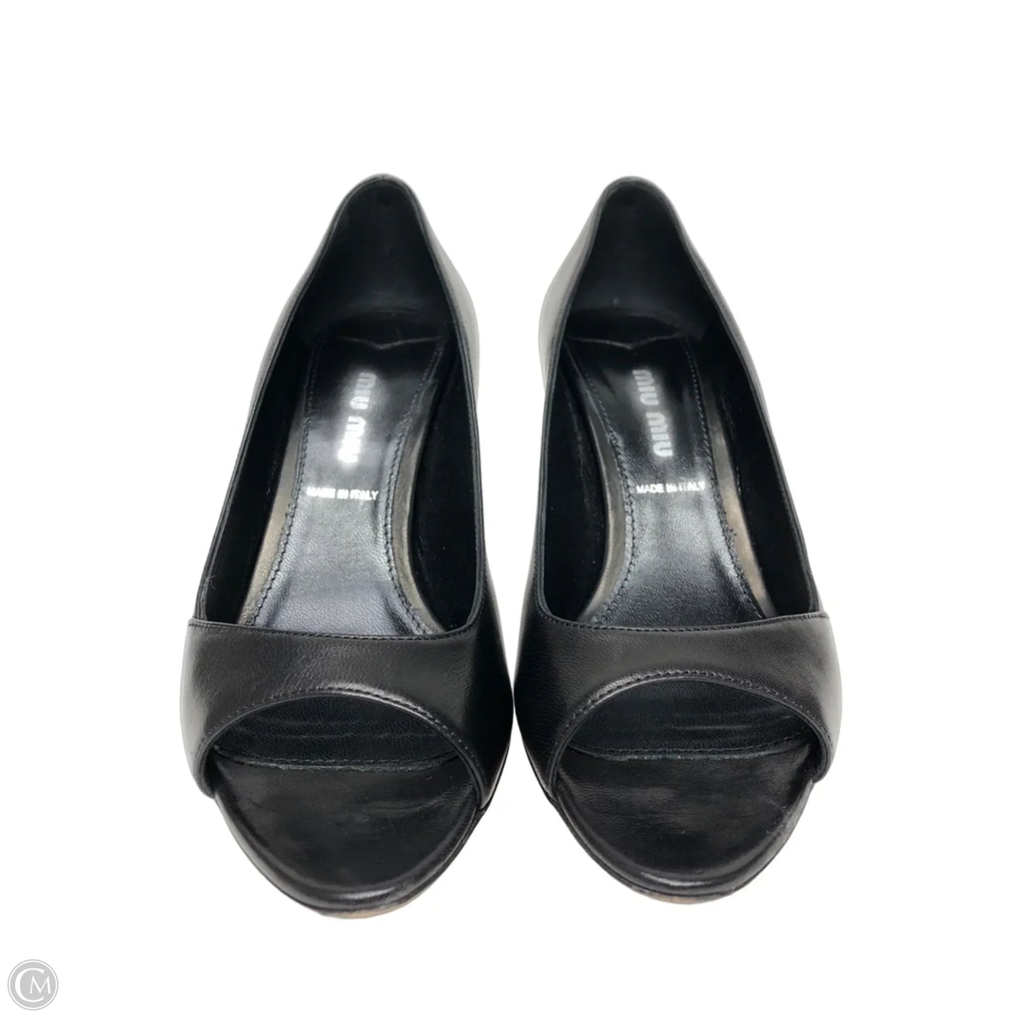 Shoes Luxury Designer By Miu Miu In Black, Size: 8