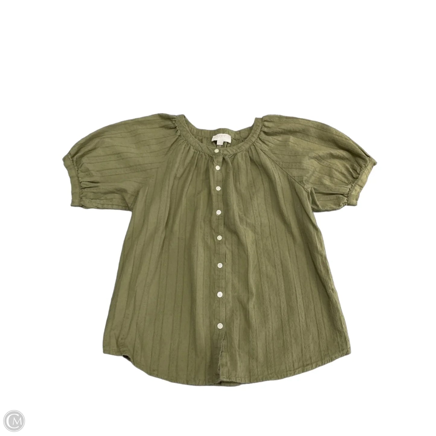 Top Short Sleeve By Loft In Green, Size: S
