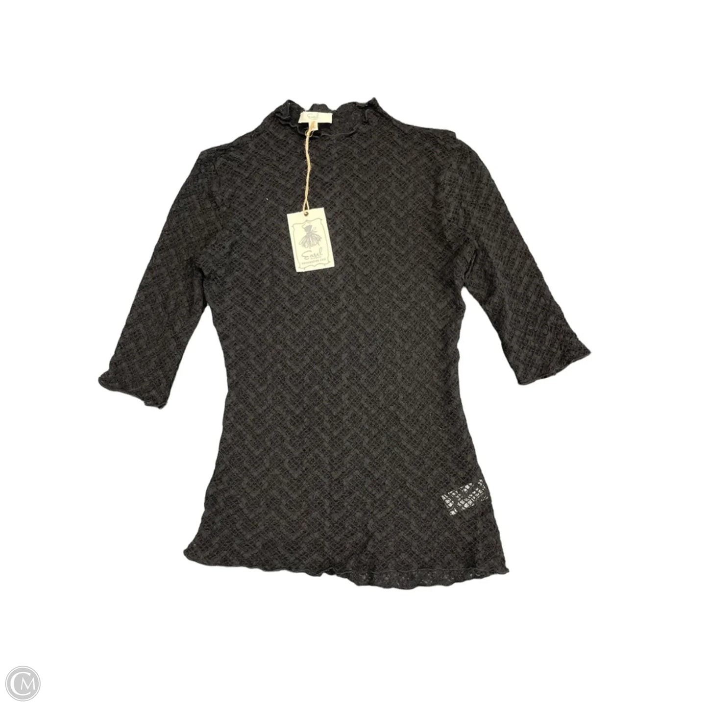 Top Short Sleeve By Easel In Black, Size: S