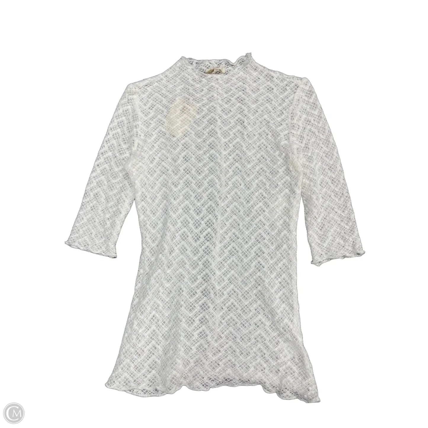 Top Short Sleeve By Easel In White, Size: M