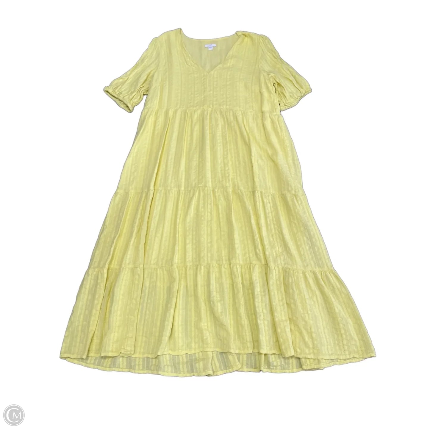Dress Casual Midi By J. Jill In Yellow, Size: L