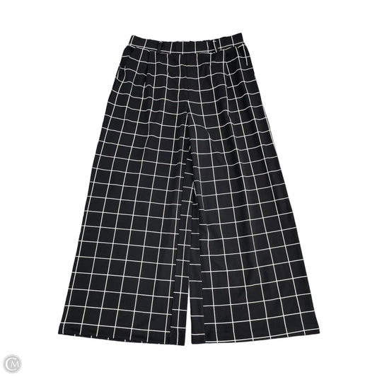 Pants Wide Leg By Melloday In Black & White, Size: 1x
