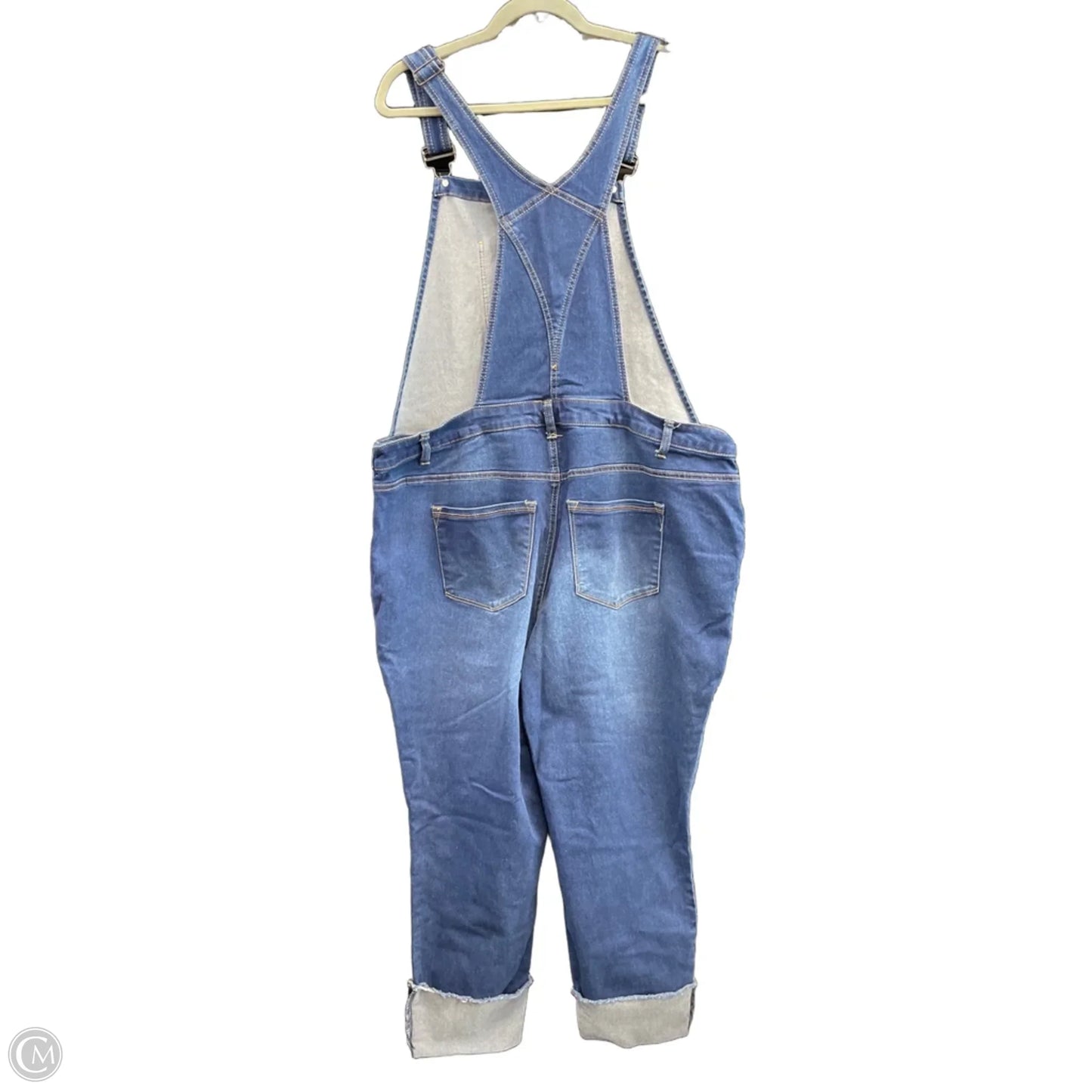 Overalls By Clothes Mentor In Blue Denim, Size: 18